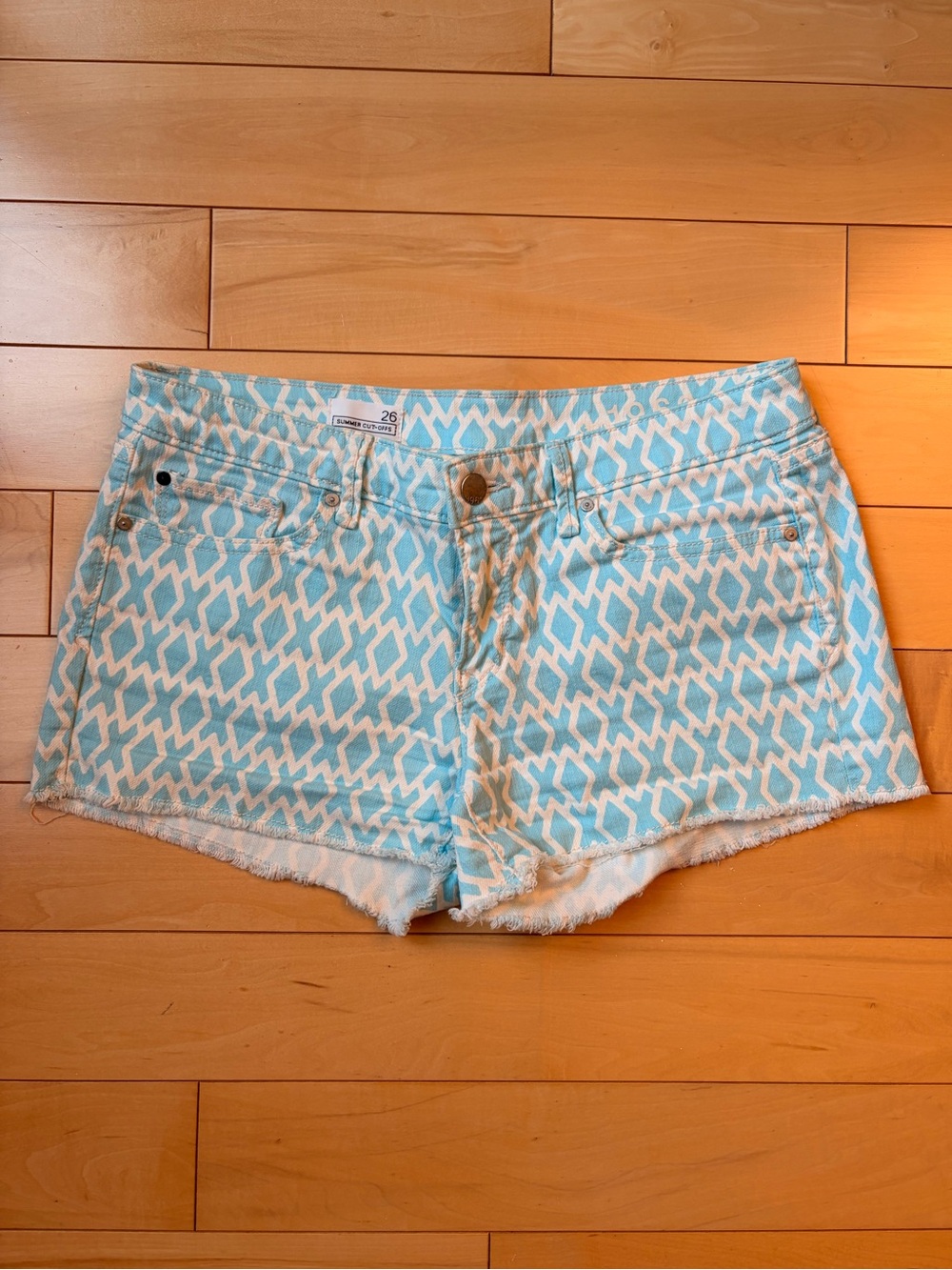GAP Light Blue Geometric Print Women’s Shorts